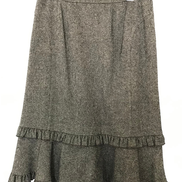 Ann Taylor Loft Brown Skirt with Ruffle Detail - 6 - Picture 1 of 4